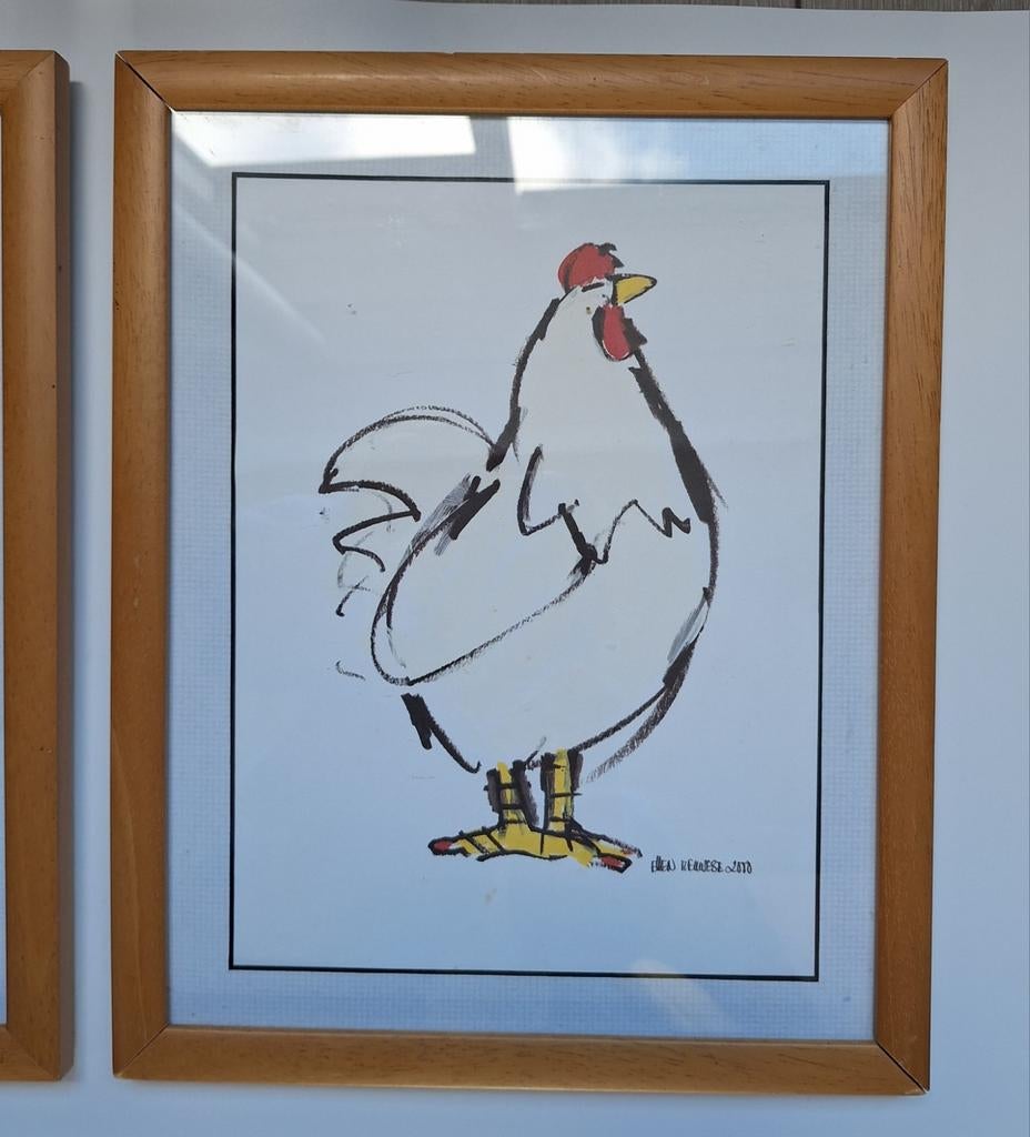 2 leuke ingelijste prenten Ellen Meuwese
In goede staat, Ophalen of Verzenden, Zo goed als nieuw