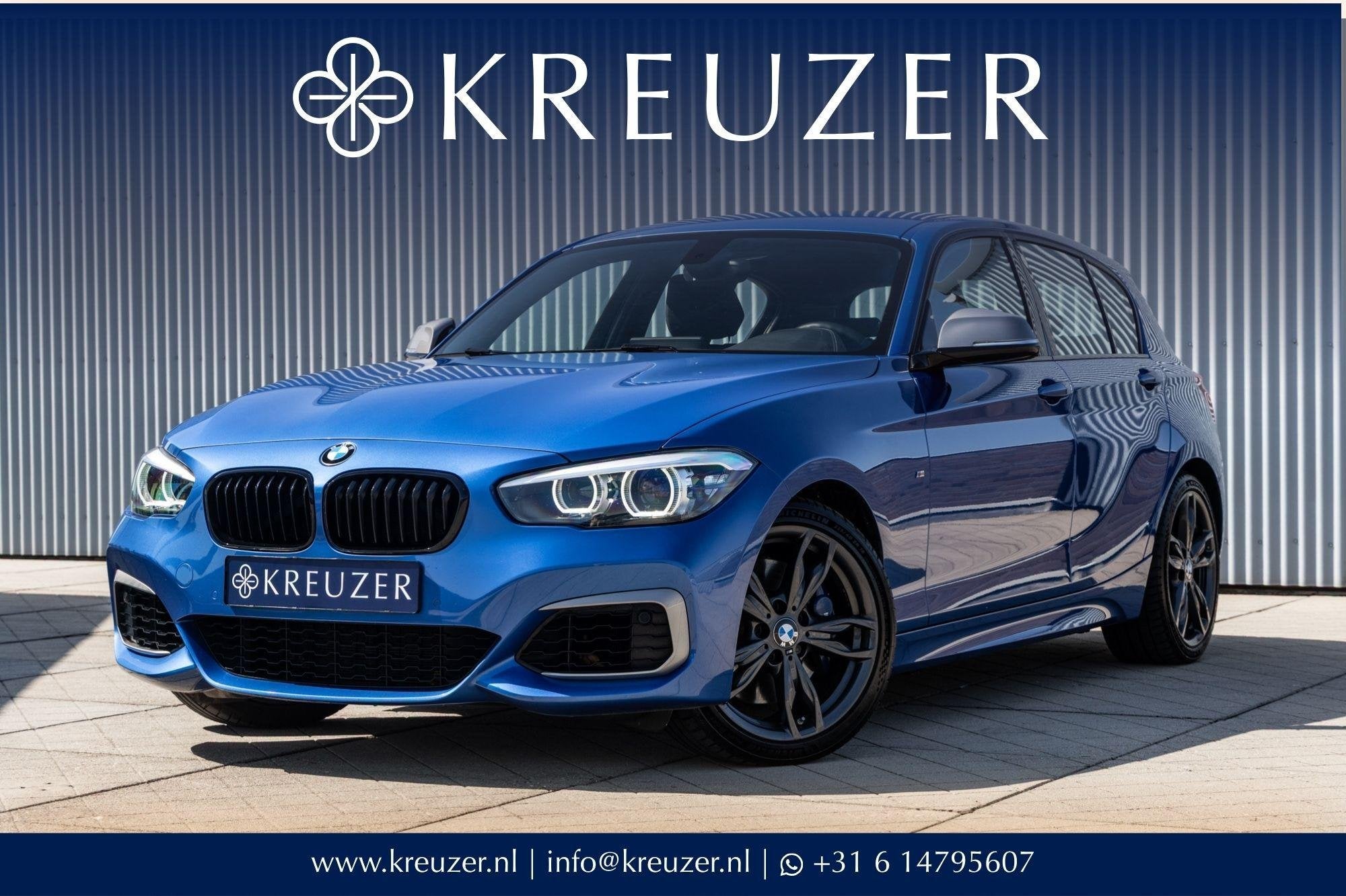 BMW 1-serie M140i Edition Shadow Executive | 53.000KM | 1e L, Auto's, Achterwielaandrijving, Gebruikt, Euro 6, Blauw