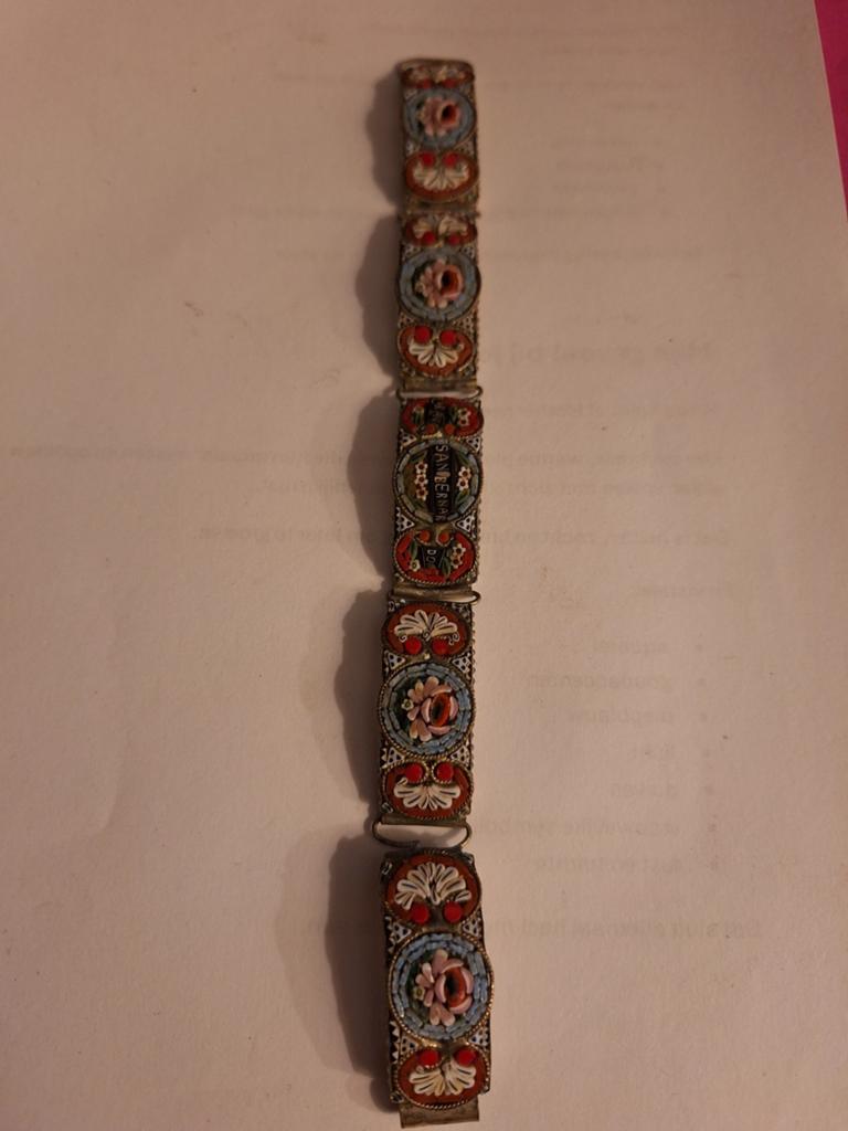 Vintage Micro Mozaïek Armband - San Bernardino, Ophalen of Verzenden, Gebruikt, Overige kleuren, Overige materialen