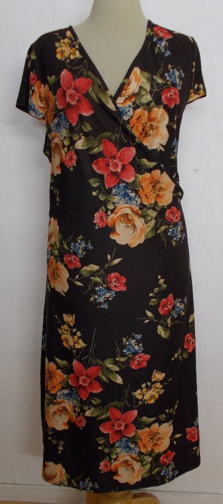 Mooie bruine lange print jurk van Voodoo Vixen! XL, Bruin, Verzenden, Maat 46/48 (XL) of groter, Nieuw