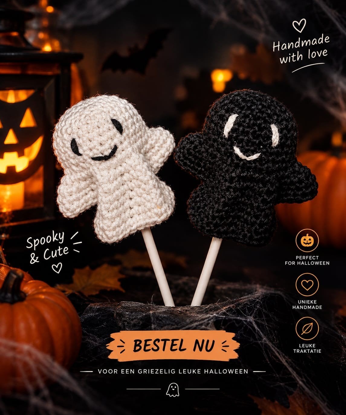 Spookjes Halloween decoratie - Handgemaakt en uniek, Ophalen of Verzenden
