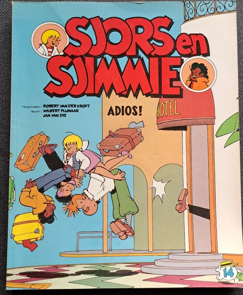 sjors en Sjimmie Adios! Nr. 14 (1988), Eén stripboek, Ophalen of Verzenden, Gelezen