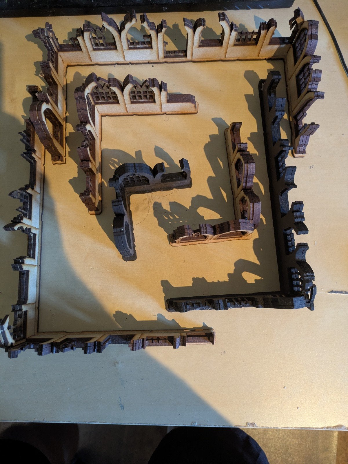 Lasergesneden ruïnes voor warhammer, Ophalen of Verzenden, Gebruikt, Groter dan 1:35, Diorama
