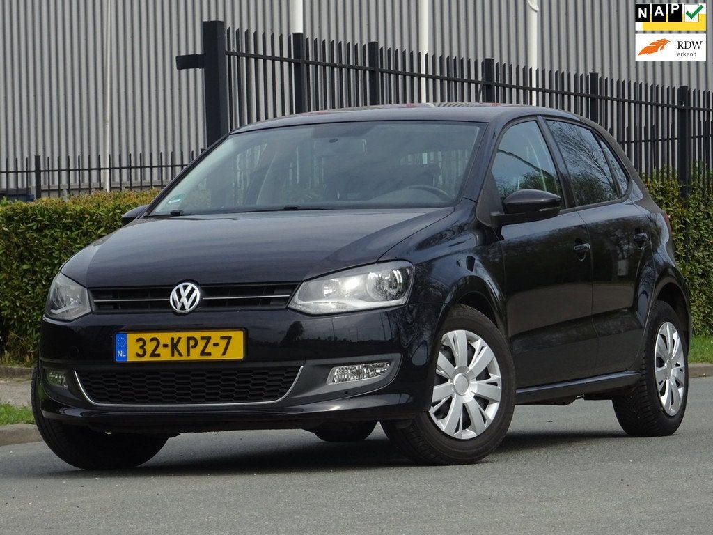 Volkswagen Polo 1.4-16V Highline DSG 5DRS NAP/AC/CRUISE/PDC, Auto's, Euro 5, 86 pk, 4 cilinders, Zwart
