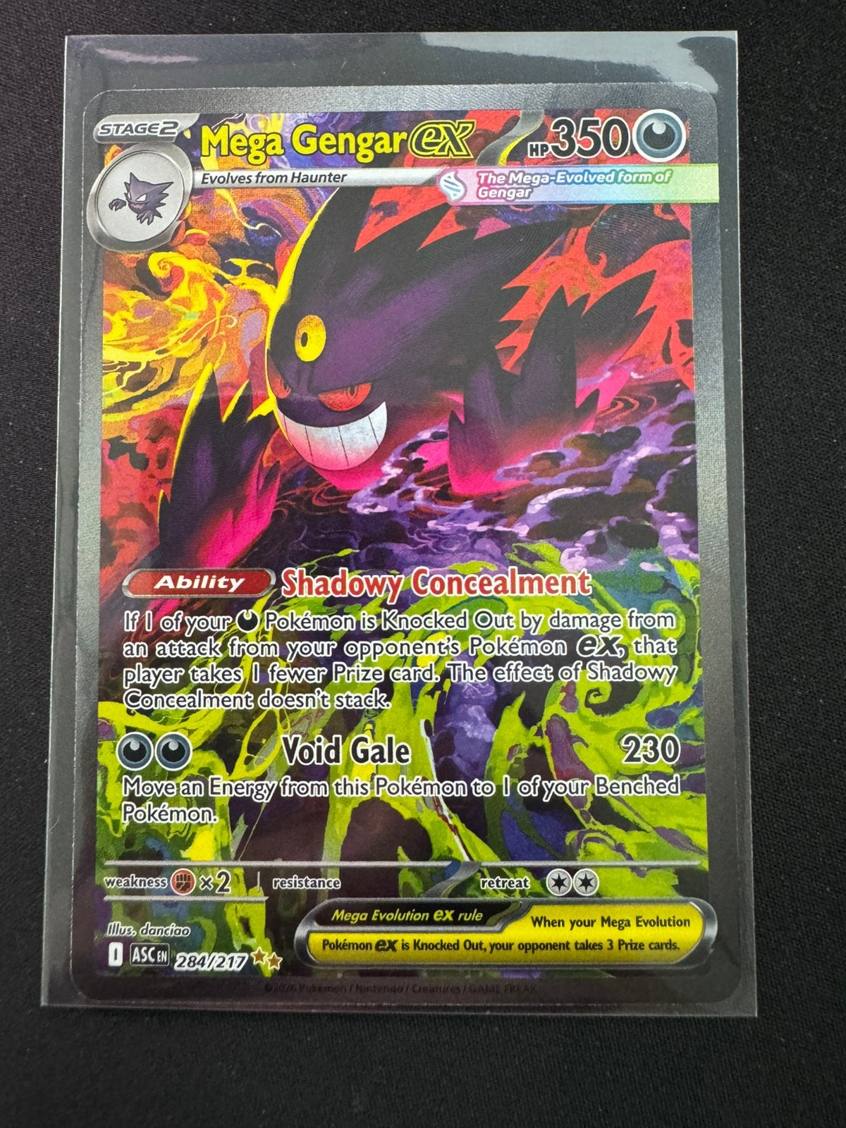 MEGA GENGAR EX 284 - ASCENDED HEROES, Ophalen of Verzenden, Zo goed als nieuw