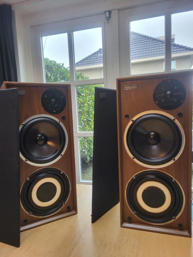 Retro stereo speakers Celestion Ditton 15 XR, Audio, Tv en Foto, Luidsprekers, Front, Rear of Stereo speakers, Overige merken