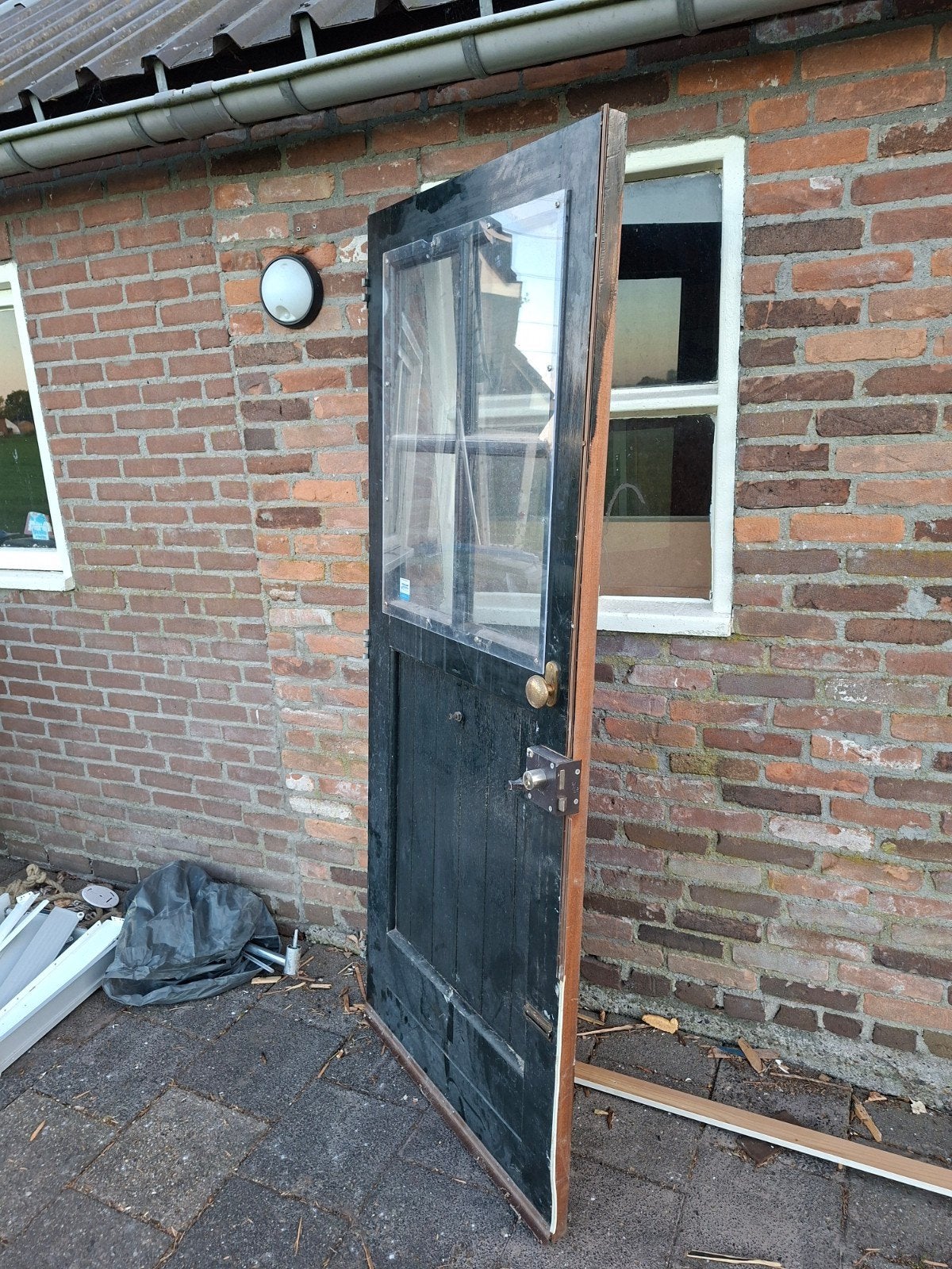 Karakteristieke voordeur 201,5 cm x 83,5 cm, Gebruikt, Ophalen of Verzenden, 200 tot 215 cm, Glas