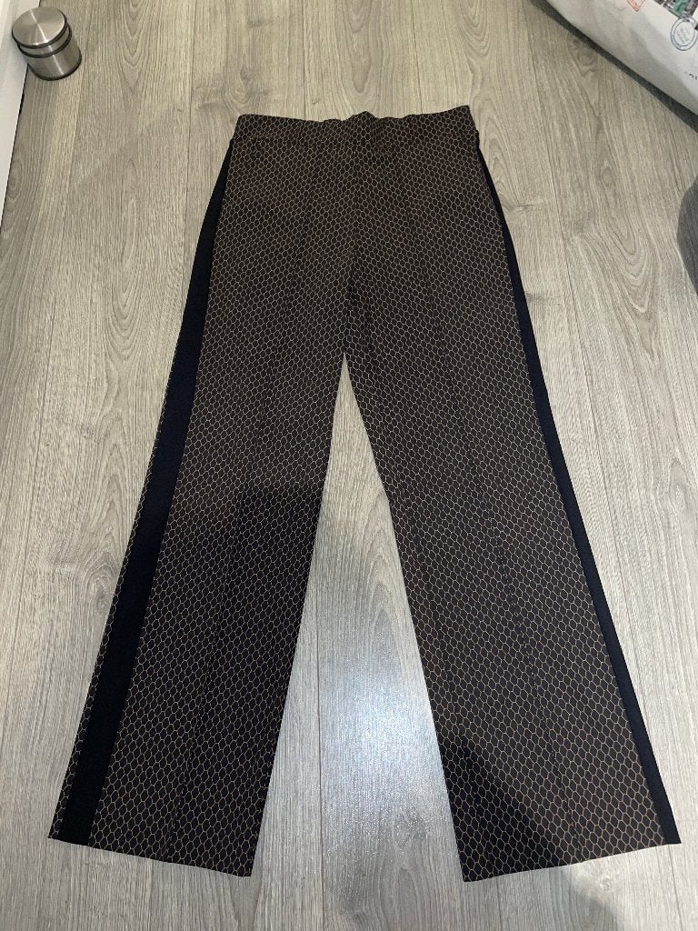 STUDIO ANNELOES zwart bruine travelstof broek pantalon mt M, Kleding | Dames, Broeken en Pantalons, Maat 38/40 (M), Studio Anneloes