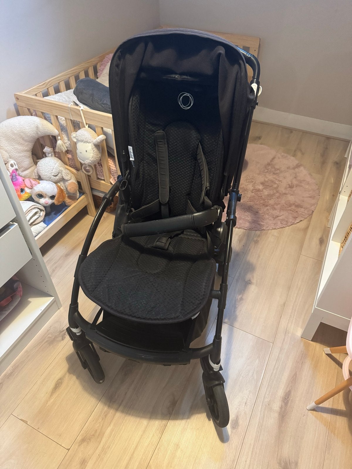 Bugaboo Bee 6 kinderwagen - Zwart, Gebruikt, Bugaboo, Met reiswieg, Ophalen