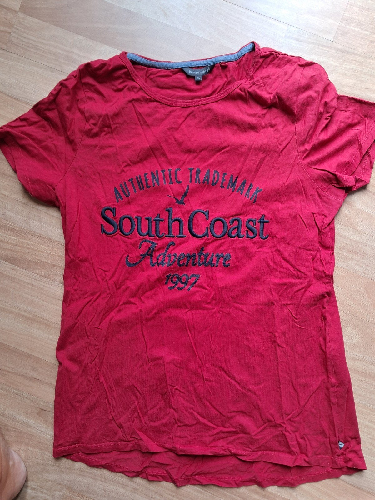 Rood T-shirt met korte mouwen en 'South Coast' opdruk - XL, Human Nature, Ophalen of Verzenden, Rood, Korte mouw