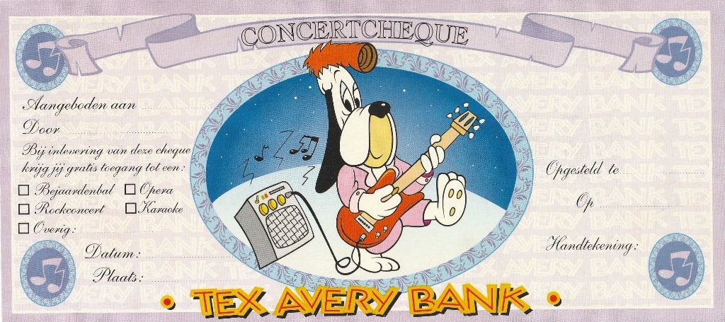 Set van originele Tex Avery cheques, Disney, Beeldje of Figuurtje, Ophalen of Verzenden, Disney