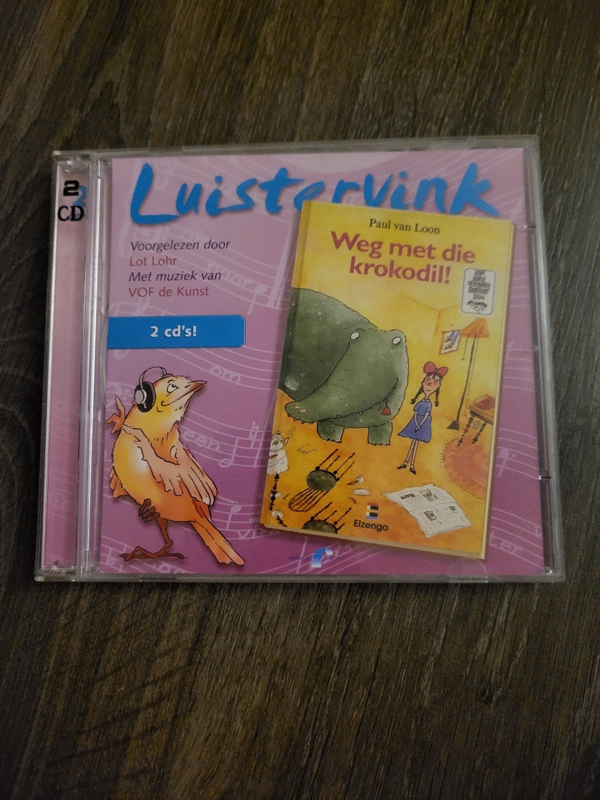 Luistervink - Weg met die krokodil! (2 CD's) Paul van Loon, 6 tot 9 jaar, Gebruikt, Luisterboek, Ophalen of Verzenden