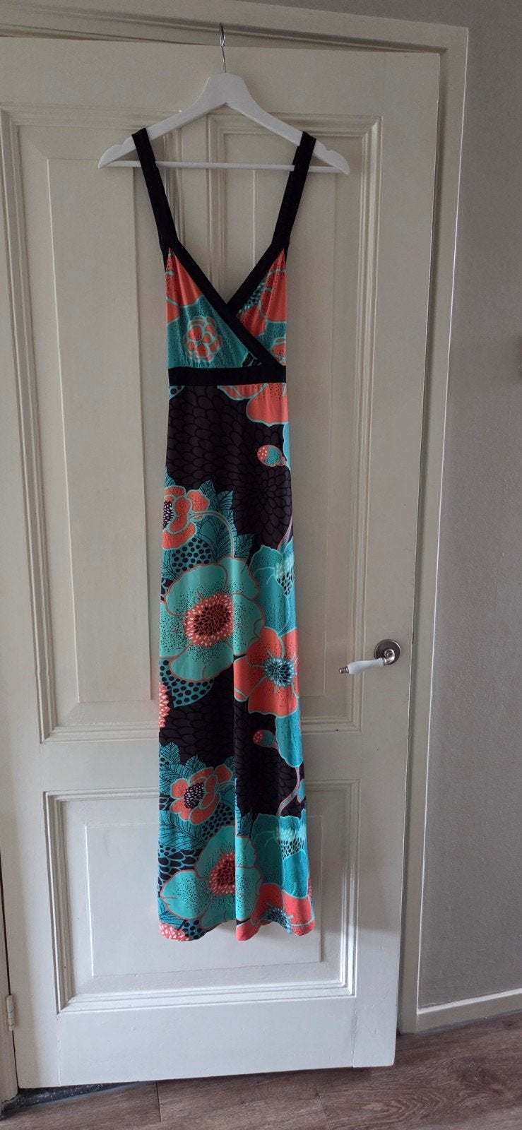 King Louie Maxi Jurk - Bloemenprint - Maat M, Kleding | Dames, Jurken, Maat 38/40 (M), Zo goed als nieuw, King Louie, Onder de knie