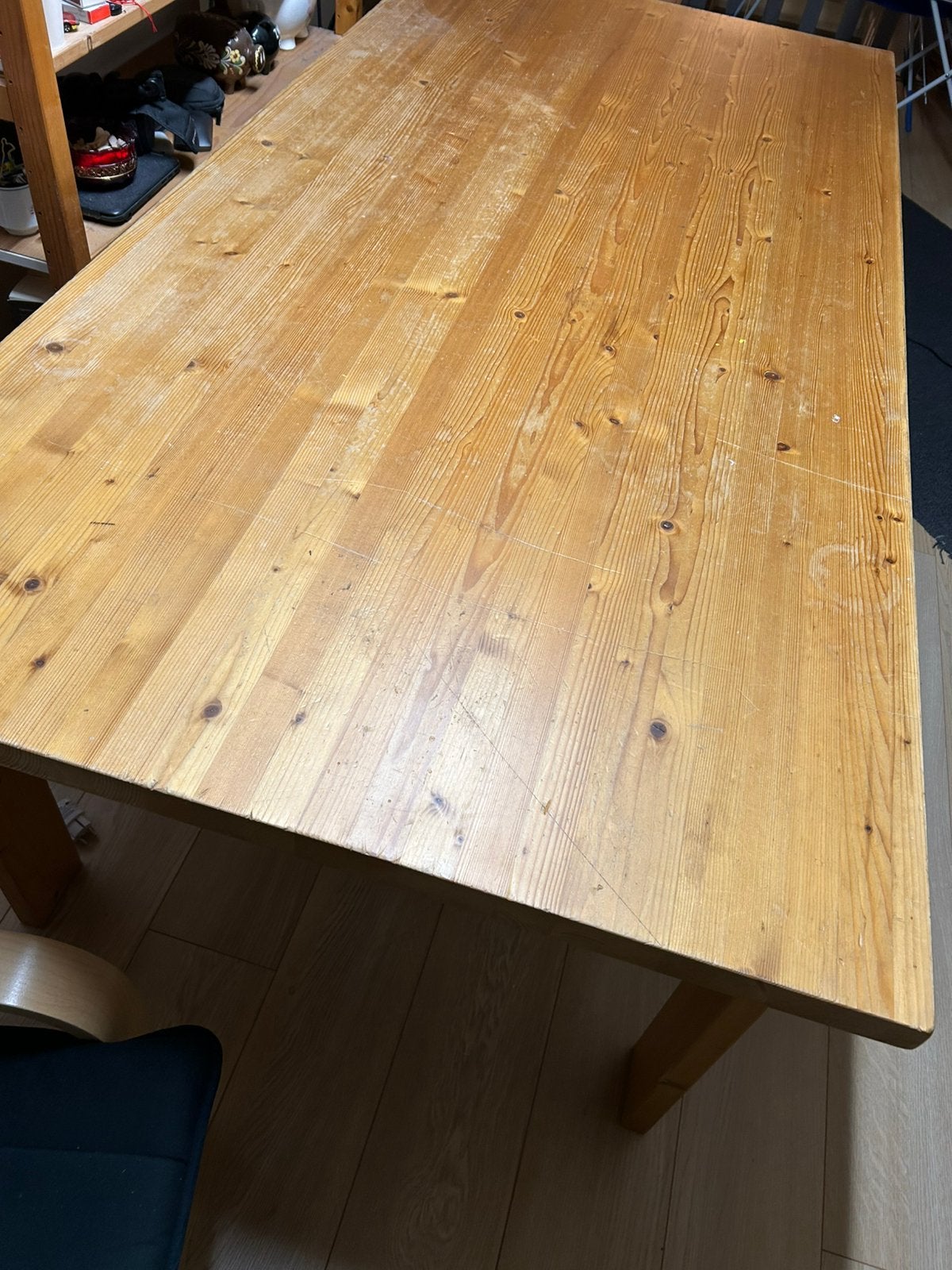 Lundia houten tafel 200x95cm, Ophalen, Gebruikt, 50 tot 100 cm, Vijf personen of meer