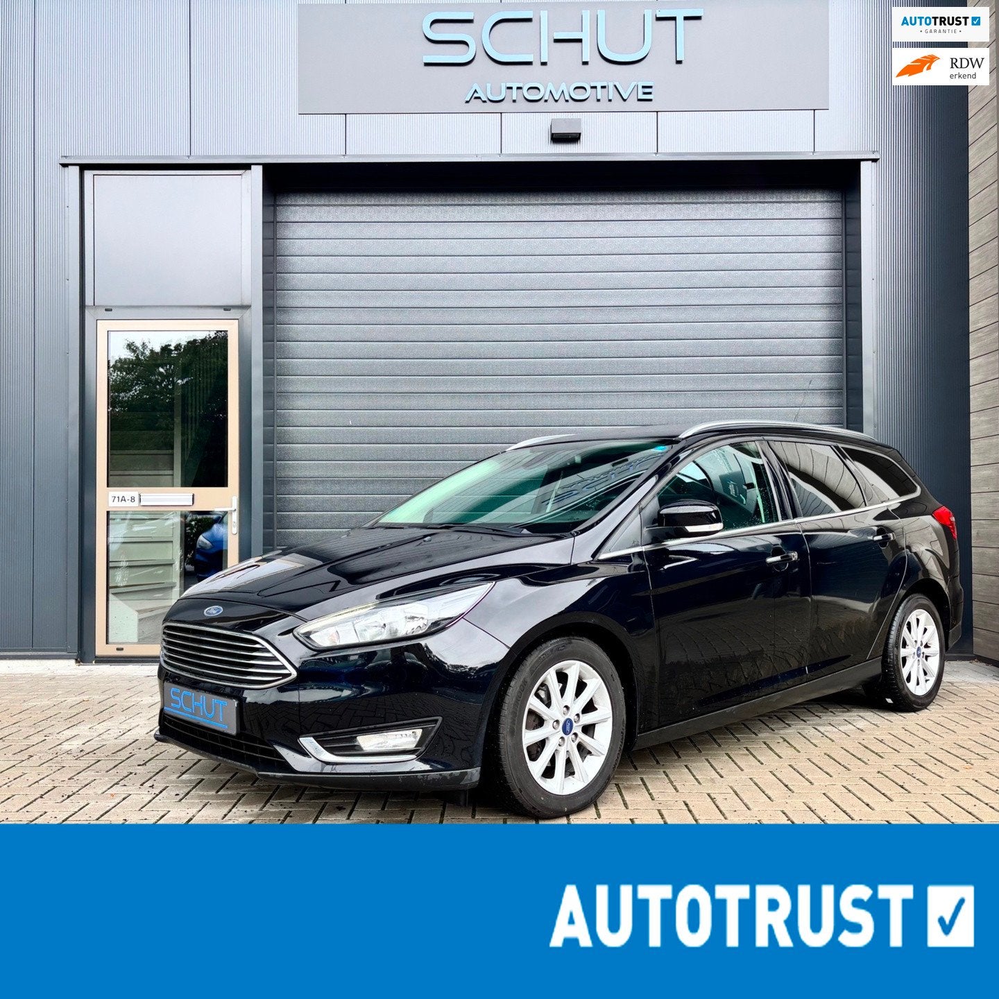 Ford Focus Wagon 125pk Titanium CLIMA | STOEL + STUURVERWARM, Gebruikt, Zwart, Zwart, Origineel Nederlands