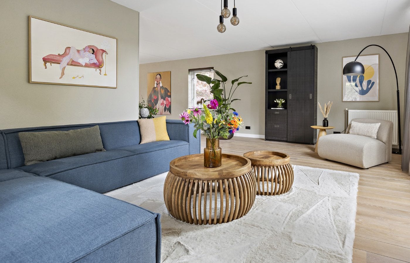 By Sidde Sommer hoekbank - soft blue, Ophalen, 125 cm of meer, 125 cm of meer, Zo goed als nieuw