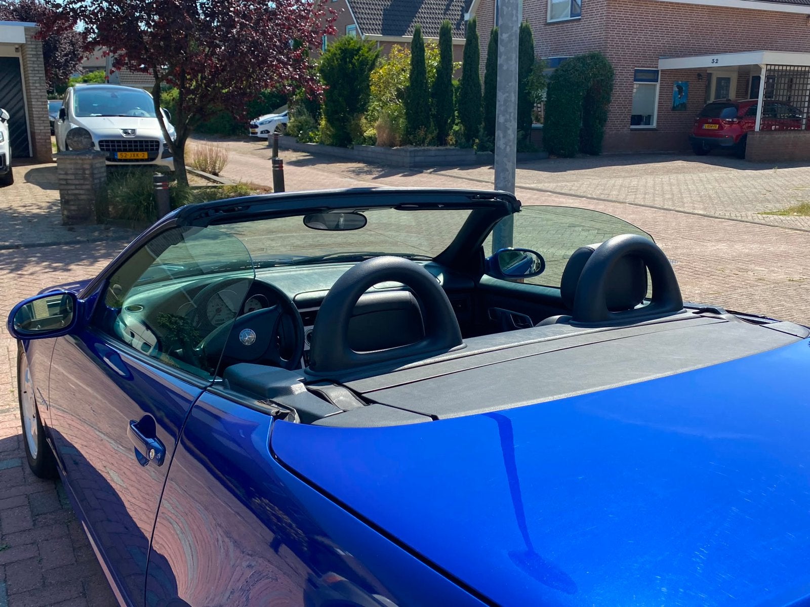 Mercedes-Benz SLK 2.3 Slk230 Kompr Roadster AUT 2000 Blauw, Auto's, Achterwielaandrijving, Zwart, 4 cilinders, Cabriolet