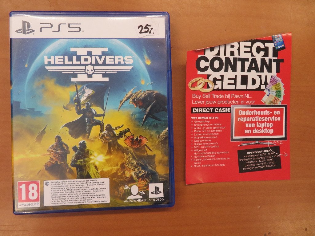 Playstation 5 (PS5) Helldivers 2 | Pawn Eindhoven, Spelcomputers en Games, Ophalen, Online, Gebruikt, Vanaf 18 jaar
