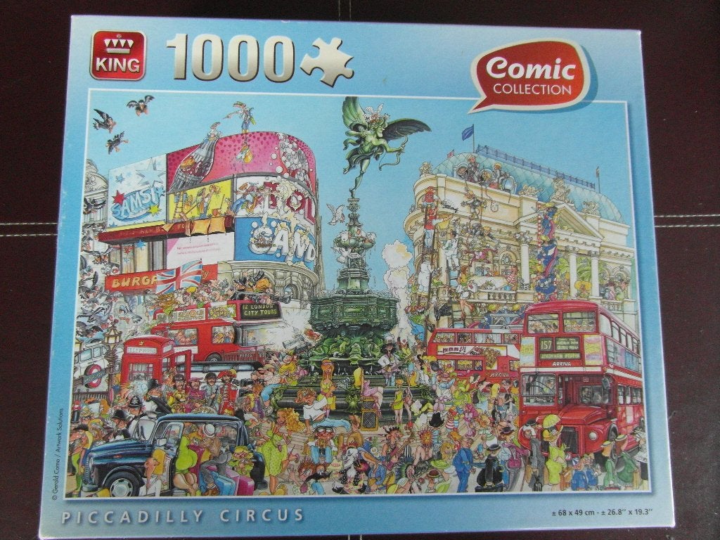 King Comic Collection Puzzel.  "PICCADILLY CIRCUS", Ophalen of Verzenden, 500 t/m 1500 stukjes, Zo goed als nieuw, Legpuzzel