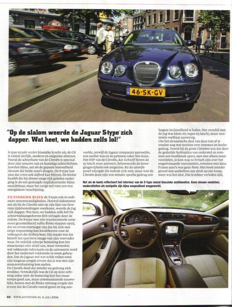 Autovisie dubbeltest Citroen C6 en Jaguar S Type 2006, Boeken, Ophalen of Verzenden, Gelezen, Citroën