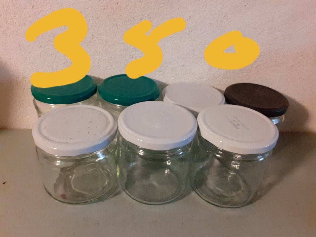 Jampotten 350 ml, Pot, Bus of Blik, Met deksel, Ophalen of Verzenden, Glas
