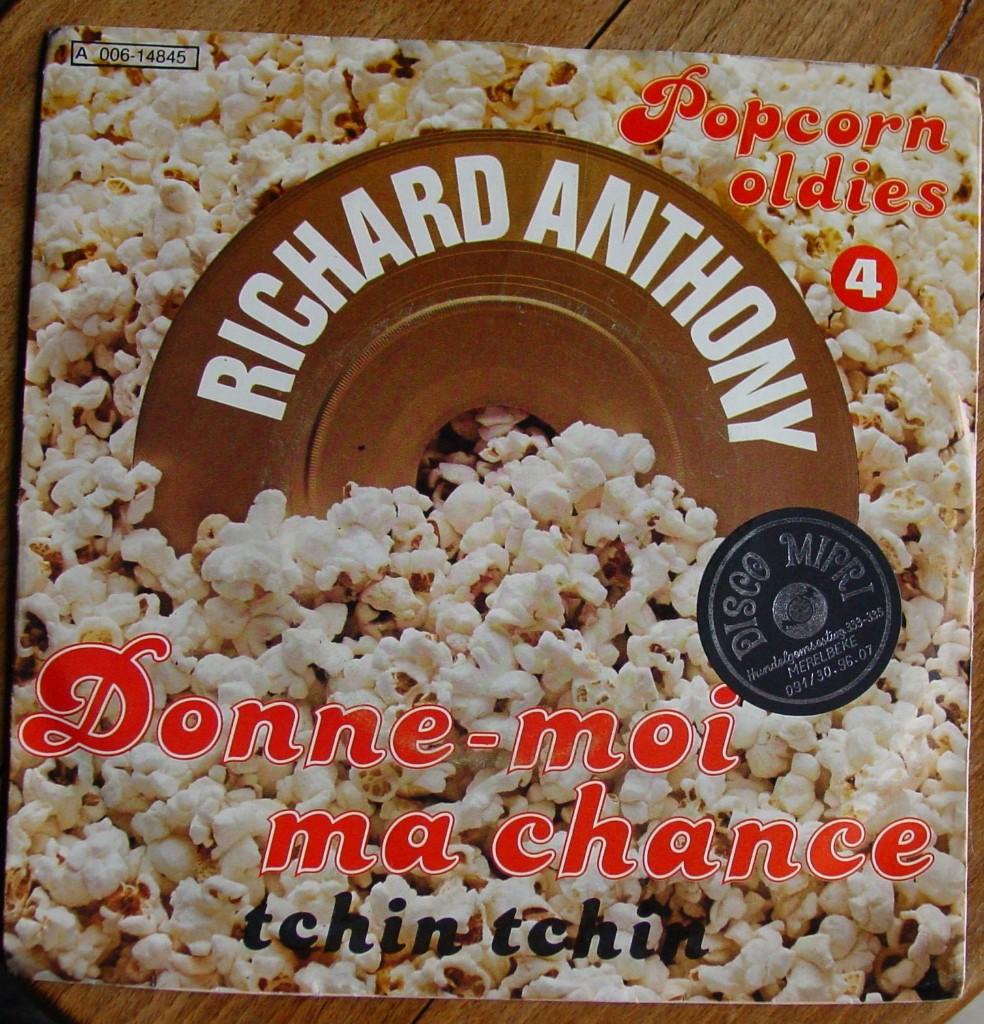 45T 7INCH VINYL SINGLE RICHARD ANTHONY -POPCORN-, Cd's en Dvd's, Vinyl Singles, Ophalen of Verzenden, Zo goed als nieuw, Pop