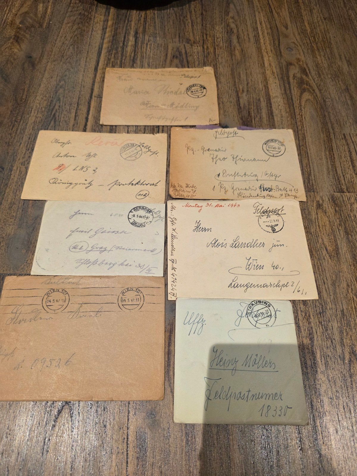 7x Duitse Feldpost WO2 originele brieven 1939-1944, Ophalen of Verzenden, Duitsland