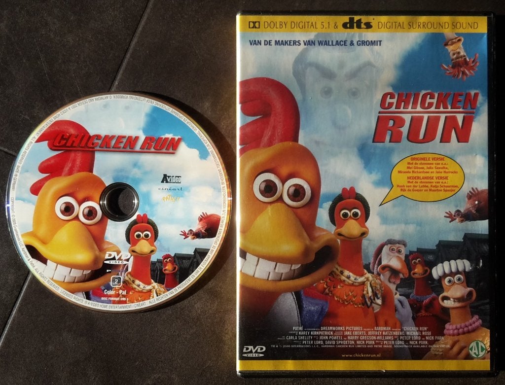 DVD - Chicken Run - Film Engels of NL gesproken, Animatie, Alle leeftijden, Nederlands, Ophalen of Verzenden