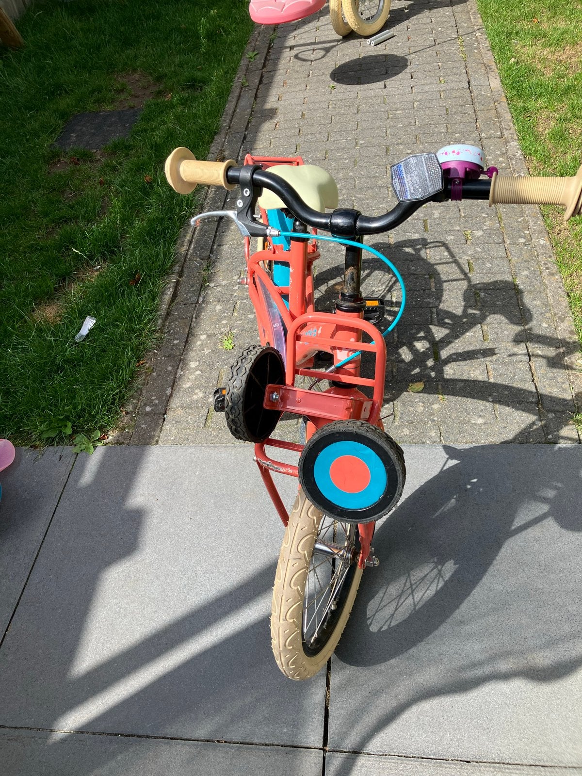 Loekie kinderfiets 16 inch met zijwieltjes, Ophalen, Zijwieltjes, Velgrem, 16 tot 20 inch