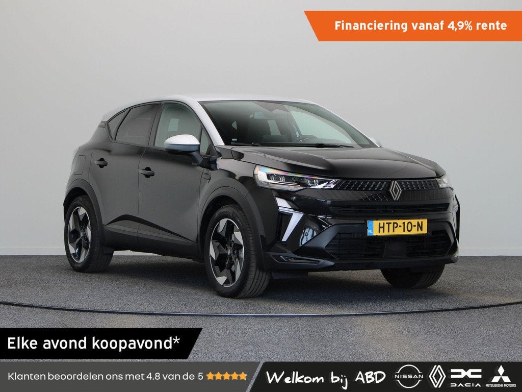 Renault Captur 1.6 E-Tech full hybrid 145 techno | Navigatie, Auto's, Renault, 1345 kg, Gebruikt, Leder en Stof, Zwart