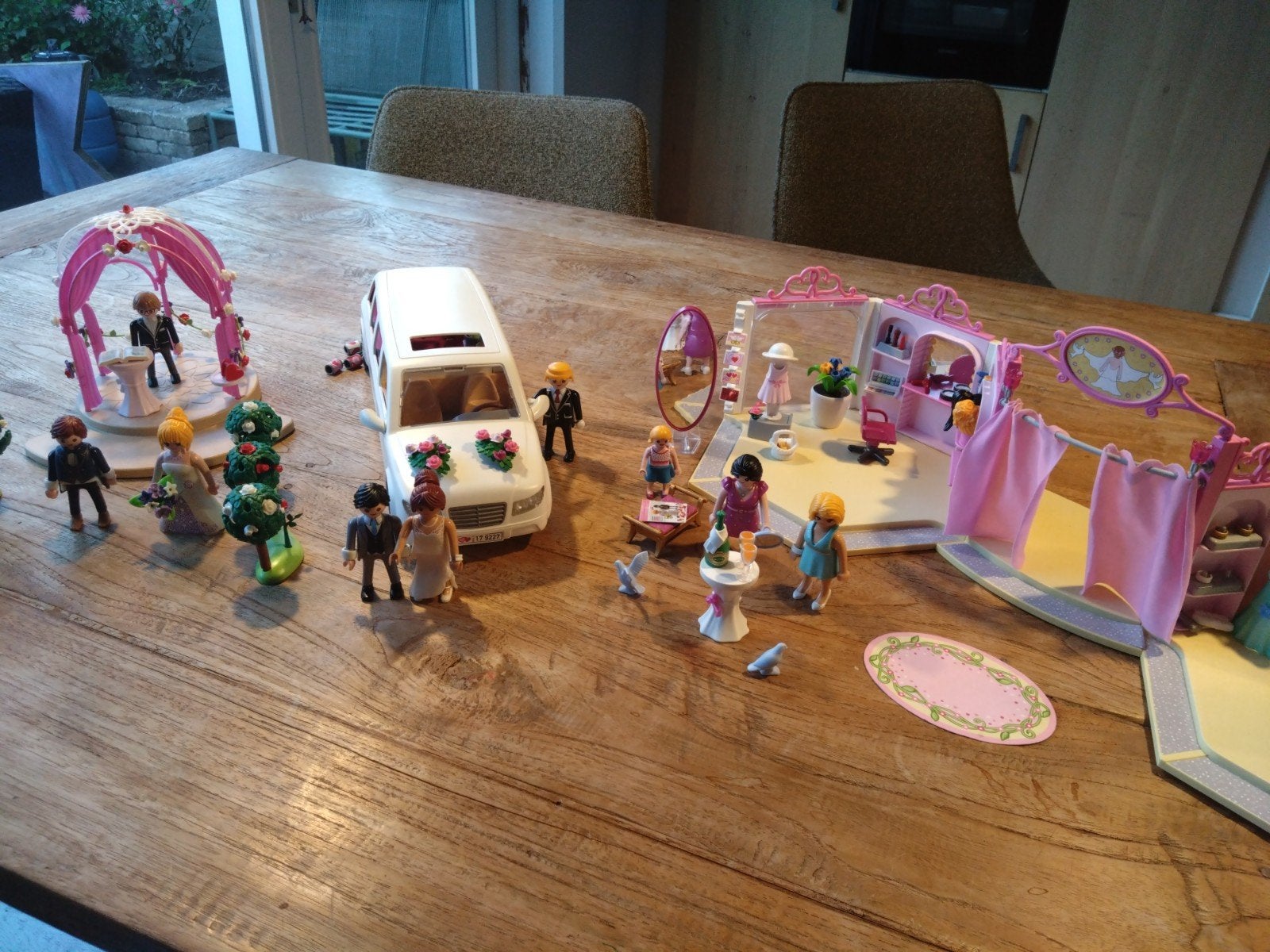 Playmobil Bruiloft Set met Limo, bruidswinkel, fotograaf, Complete set, Overige typen, Ophalen of Verzenden, Zo goed als nieuw