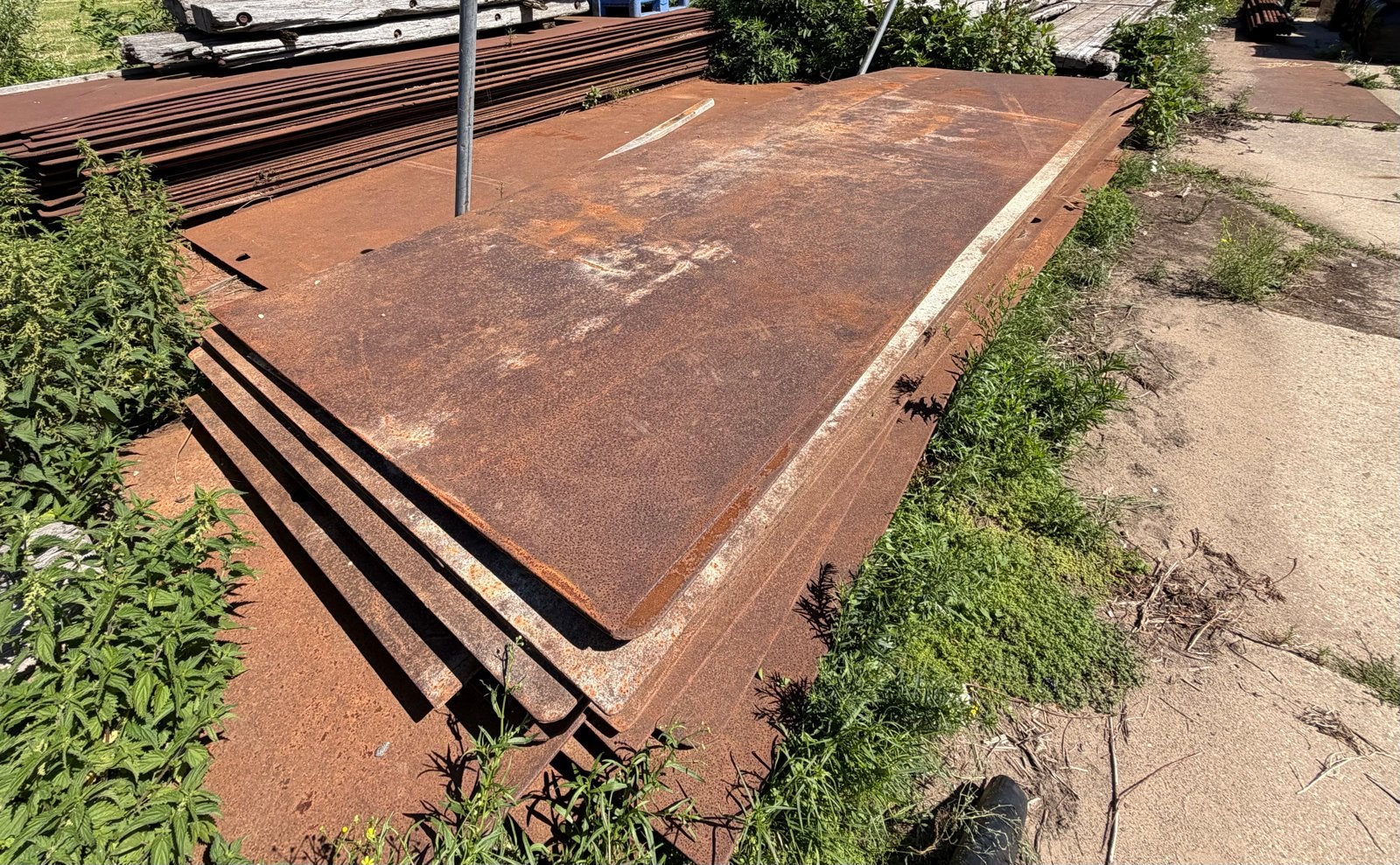 Stalen Rijplaten 6 x 1,70 meter, Ophalen