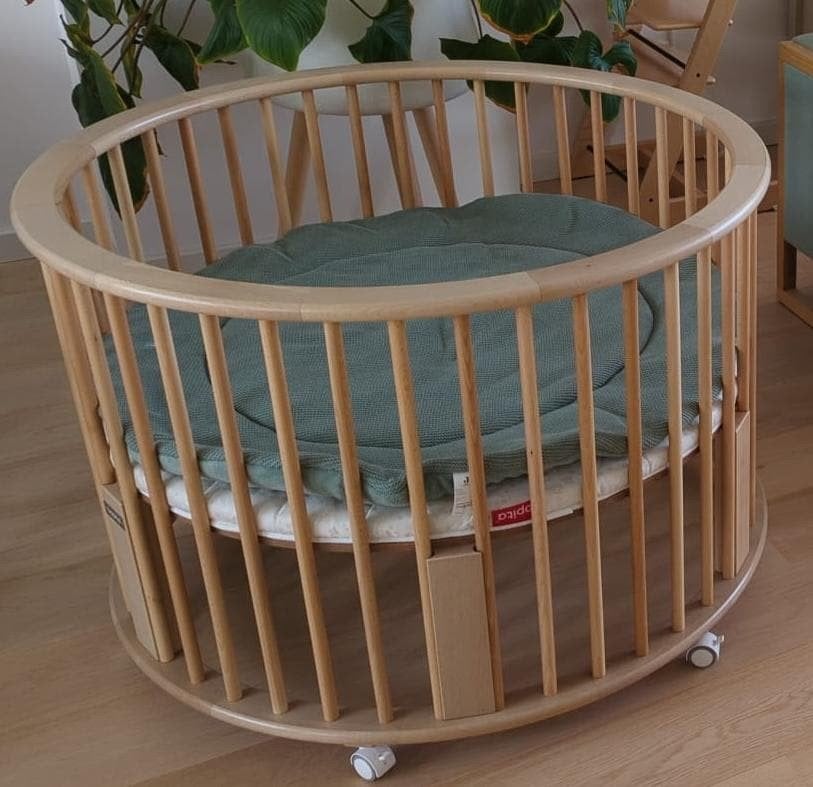 Bopita Box Rondo Naturel hout, Kinderen en Baby's, Ophalen, Zo goed als nieuw, Rond, Wieltjes
