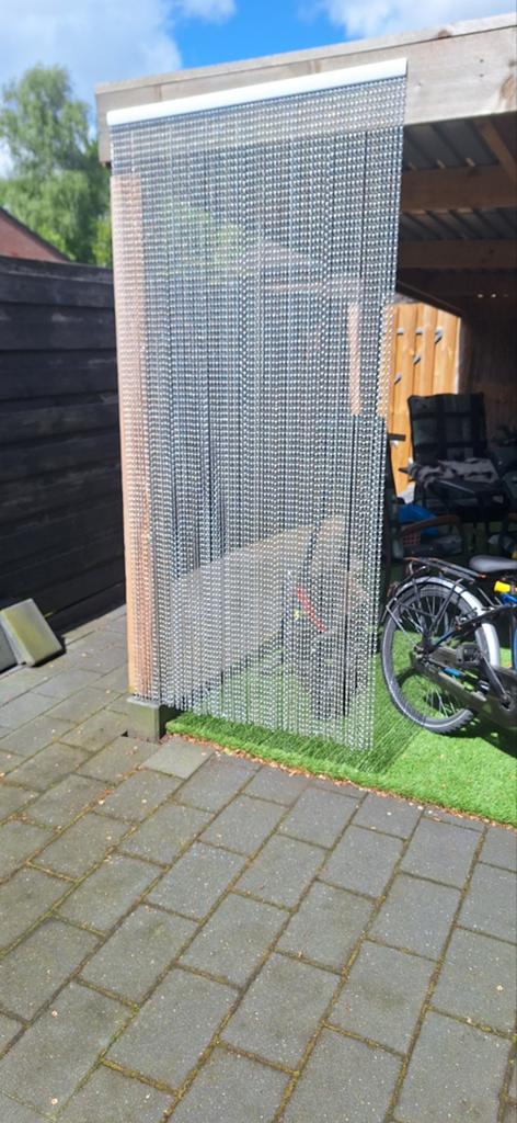 Aluminium vliegengordijn / kettinggordijn, Ophalen of Verzenden, Gebruikt