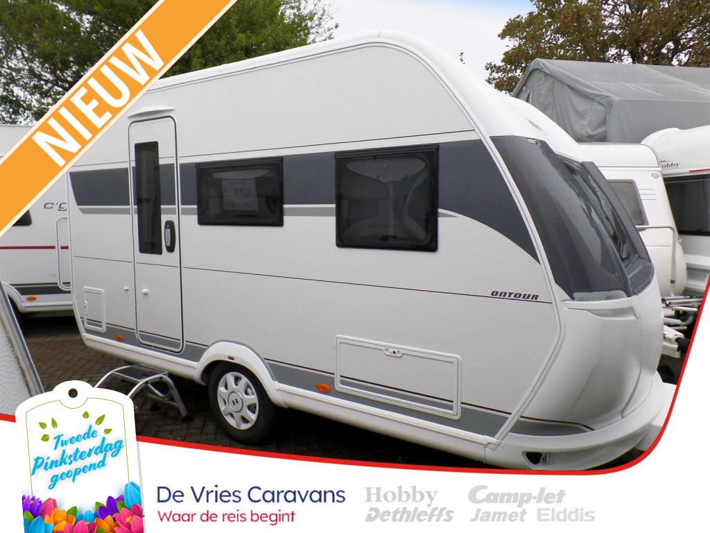Hobby Ontour 390 SF Gratis mover!, Caravans en Kamperen, Caravans, Hobby, Bedrijf, Treinzit, 750 - 1000 kg