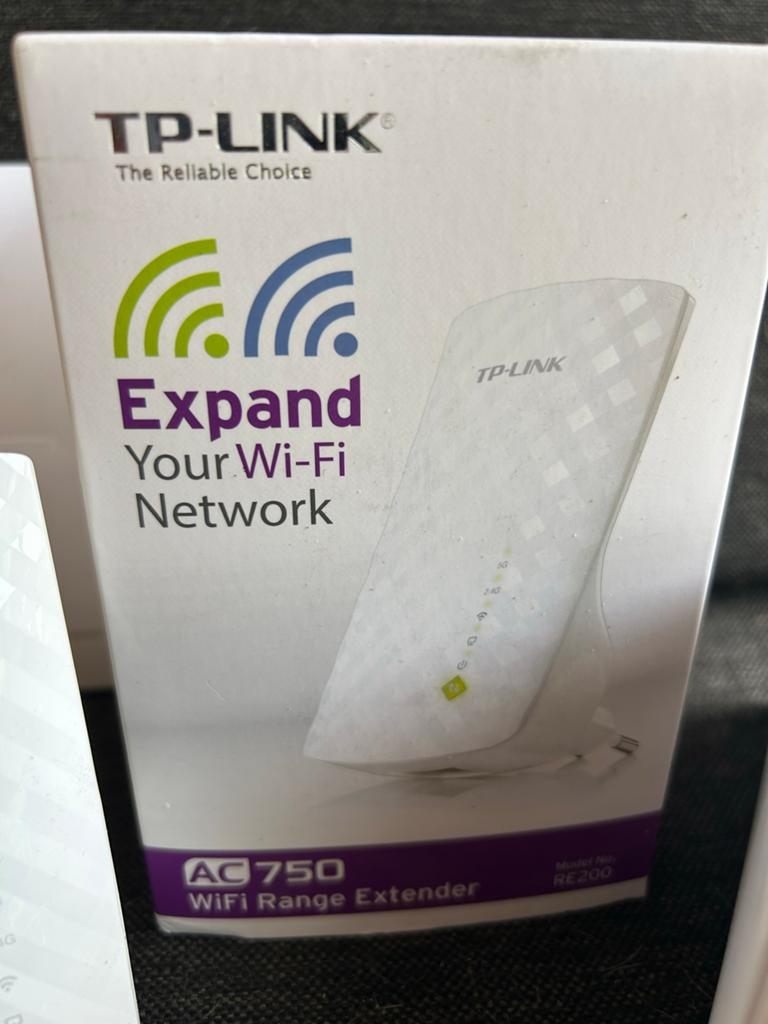 2x TP-Link AC750 RE200 Wifi Range Extender, Computers en Software, WiFi-versterkers, Zo goed als nieuw, Ophalen of Verzenden