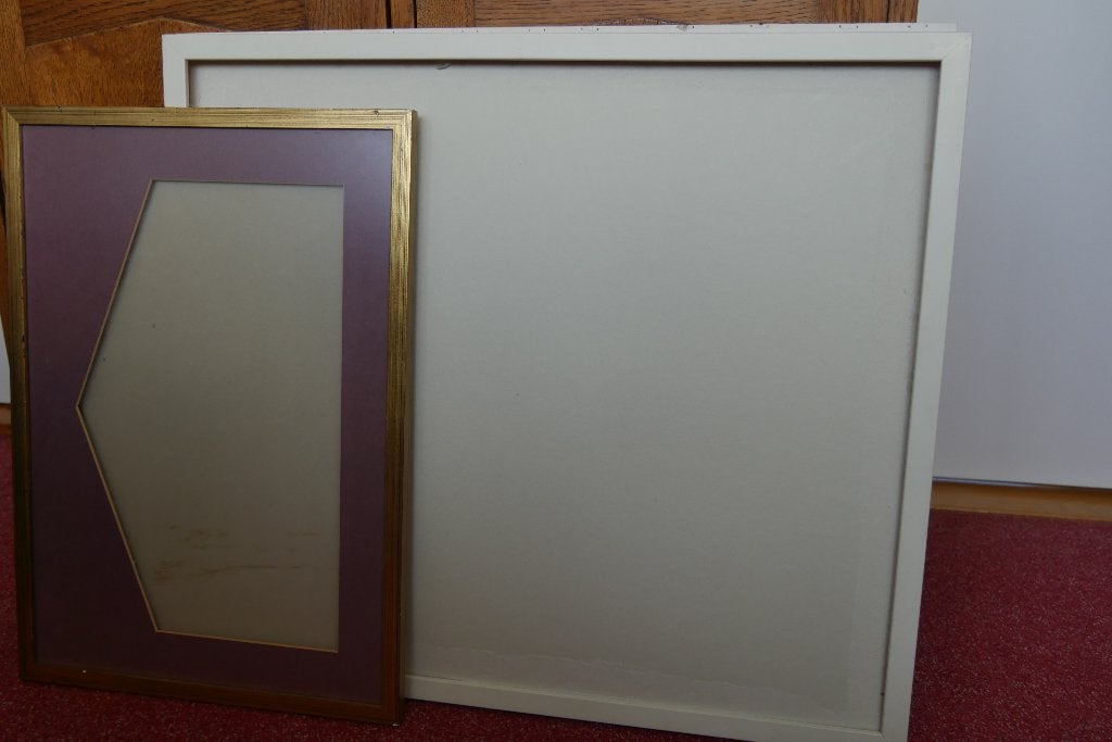 Twee grote schilderij lijsten, Ophalen, Gebruikt, Glas