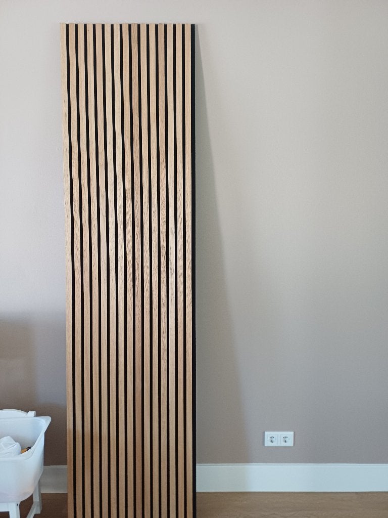 Eikenhouten Paneel 60x234x2.5 cm met vilt, Ophalen, Zo goed als nieuw, Hout, 20 tot 50 mm