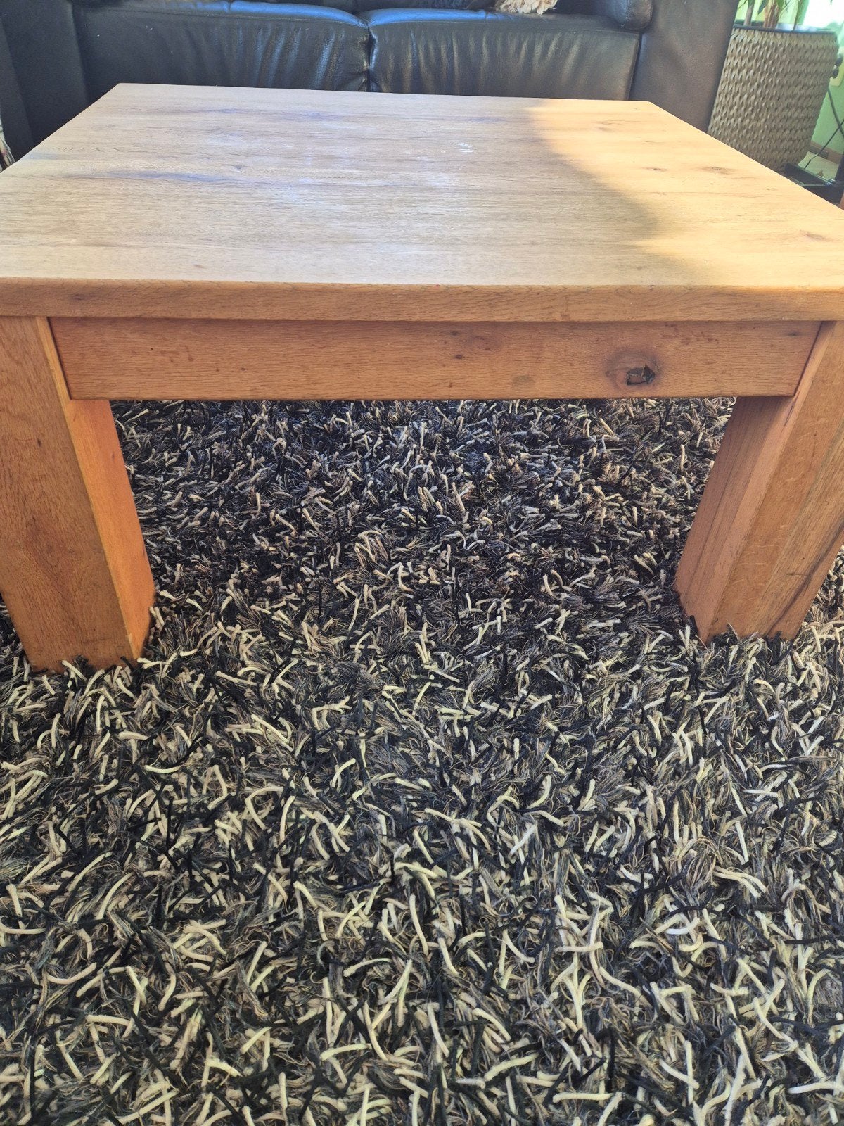 Licht eiken salontafel, Ophalen, Gebruikt, 50 tot 100 cm, 50 tot 100 cm