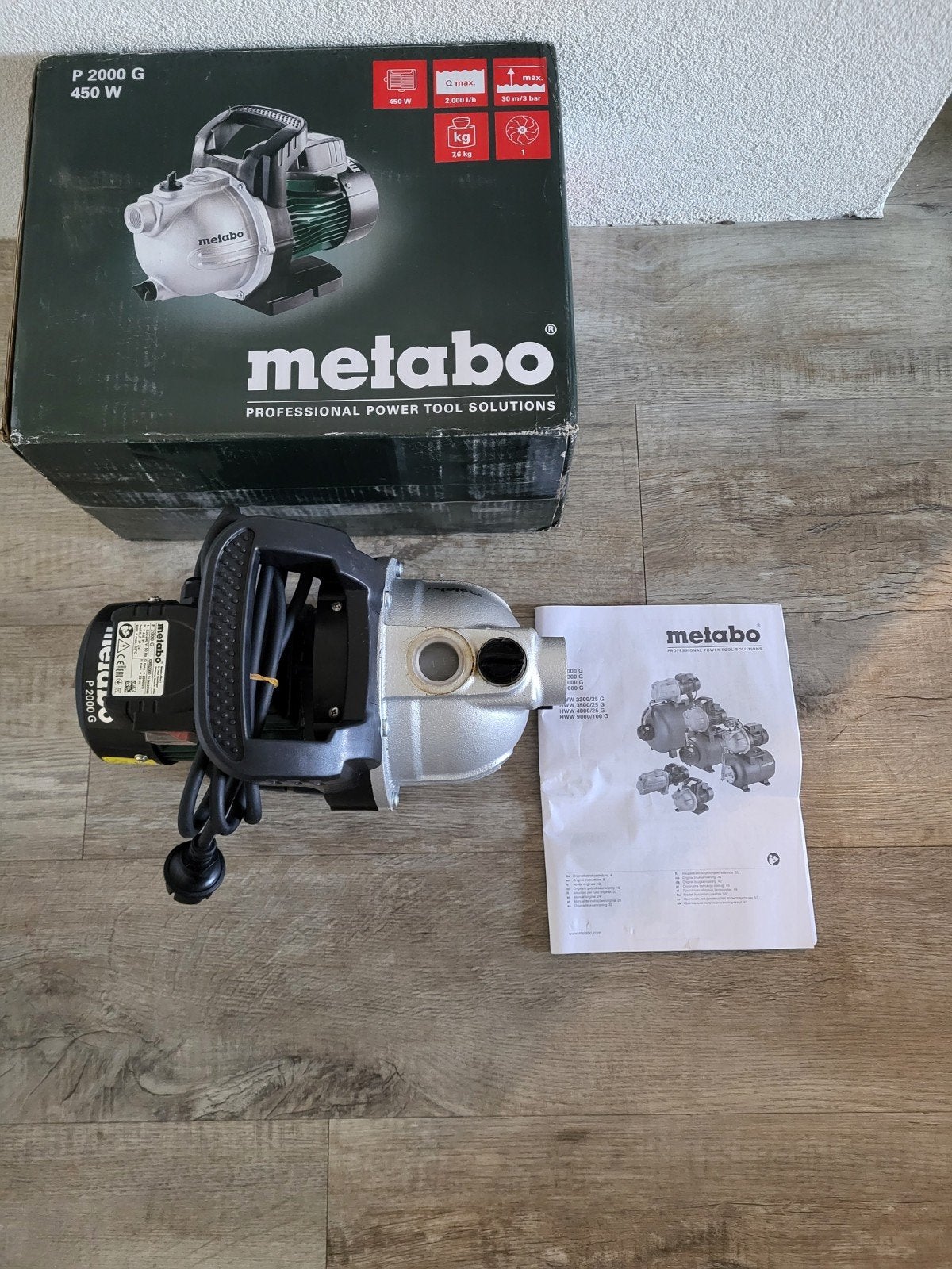 Metabo P 2000 G Tuinpomp Beregeningspomp, Ophalen of Verzenden, Zo goed als nieuw, Elektrisch, Besproeiingspomp