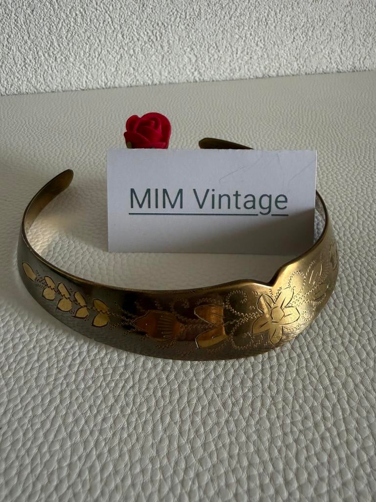 Q401/Vintage prachtige koperen Zeldzame SPANG ketting, Overige materialen, Gebruikt, Overige kleuren, Verzenden
