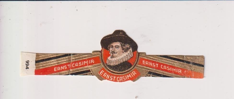 sigarenbanden - ERNST CASIMIR, Verzamelen, Ophalen of Verzenden, Gebruikt, Sigarenbandjes