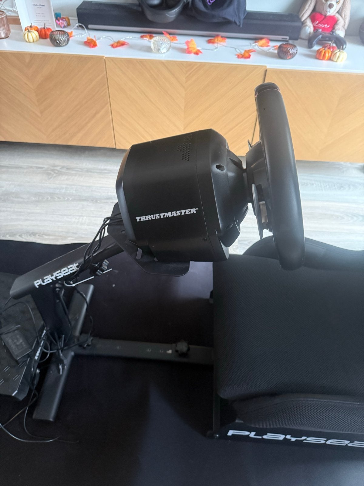 Playseat Evolution actifit zwart met thrustmaster t248, Spelcomputers en Games, Ophalen, Racestoel, Gebruikt, Force feedback