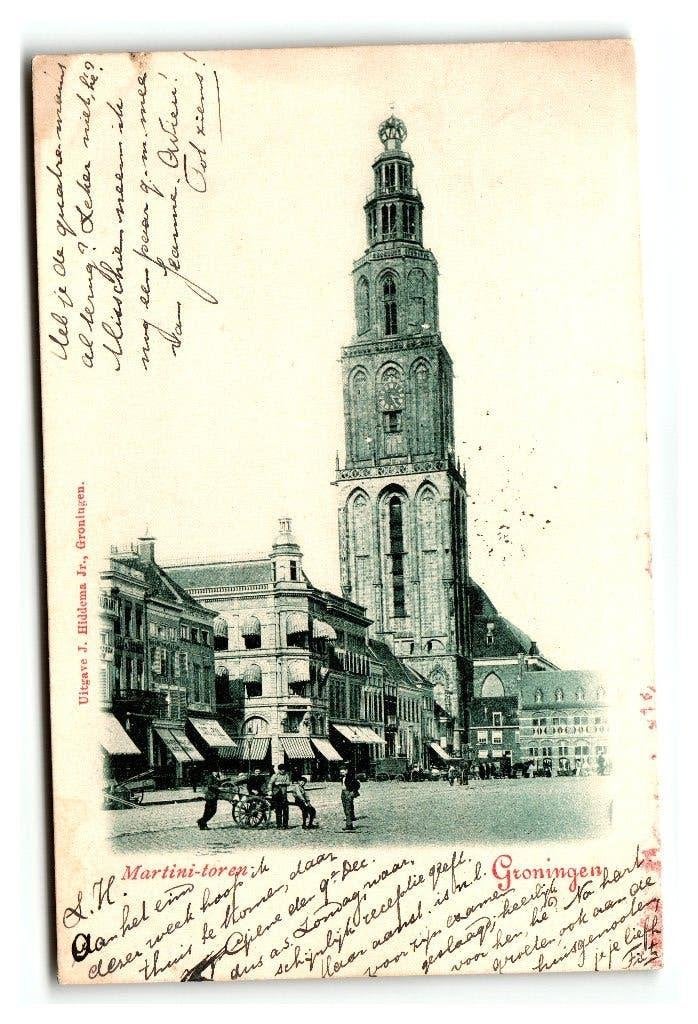 Groningen, Martini-toren, Ophalen of Verzenden, Voor 1920, Gelopen, Groningen