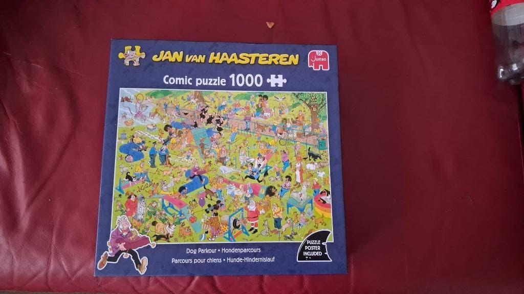 Jan van Haasteren hondenrace 1000 stukjes compleet, Ophalen, 500 t/m 1500 stukjes, Zo goed als nieuw, Legpuzzel