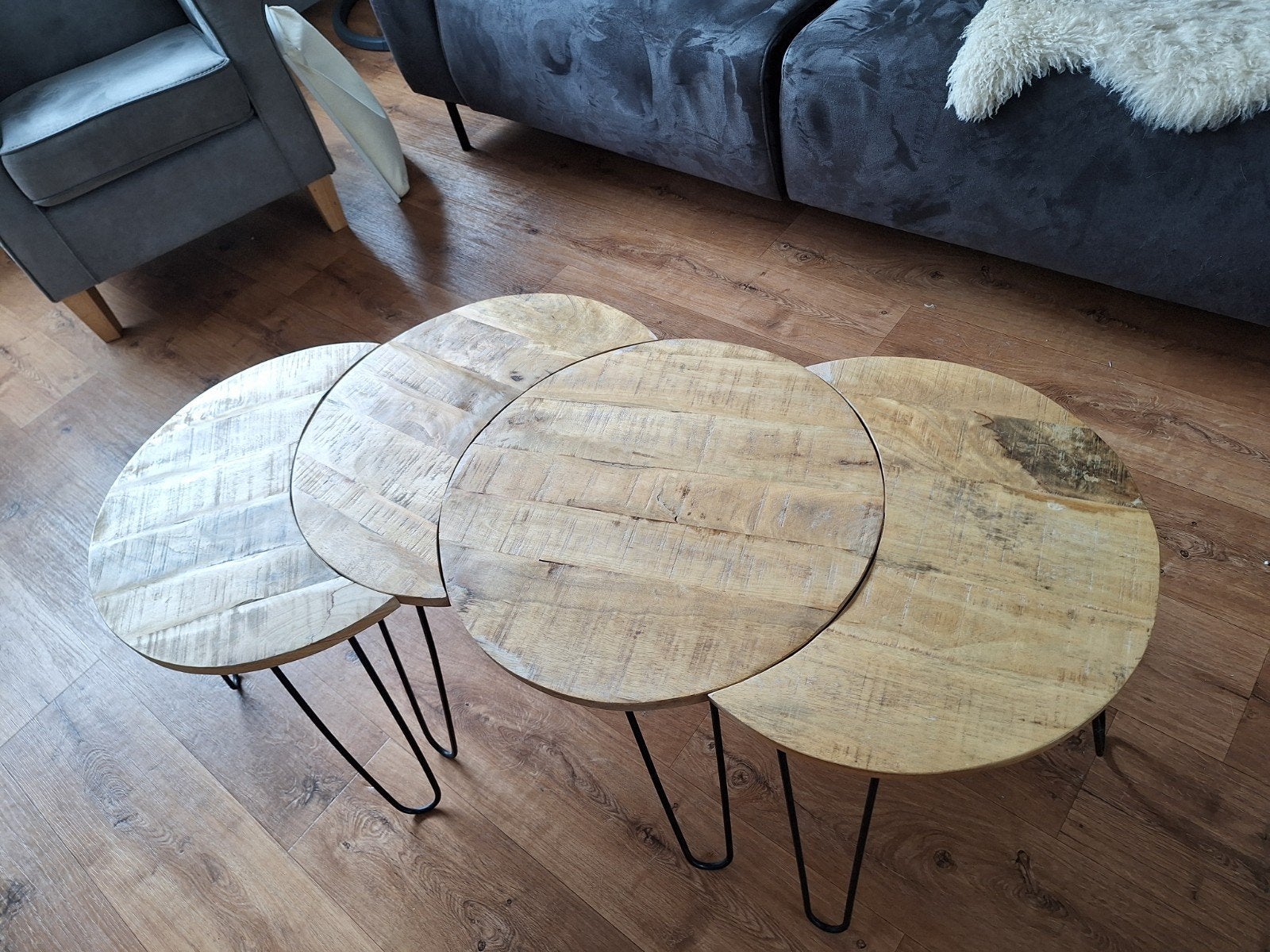sallontafeltjes, 50 tot 100 cm, Rond, 50 tot 100 cm, Zo goed als nieuw