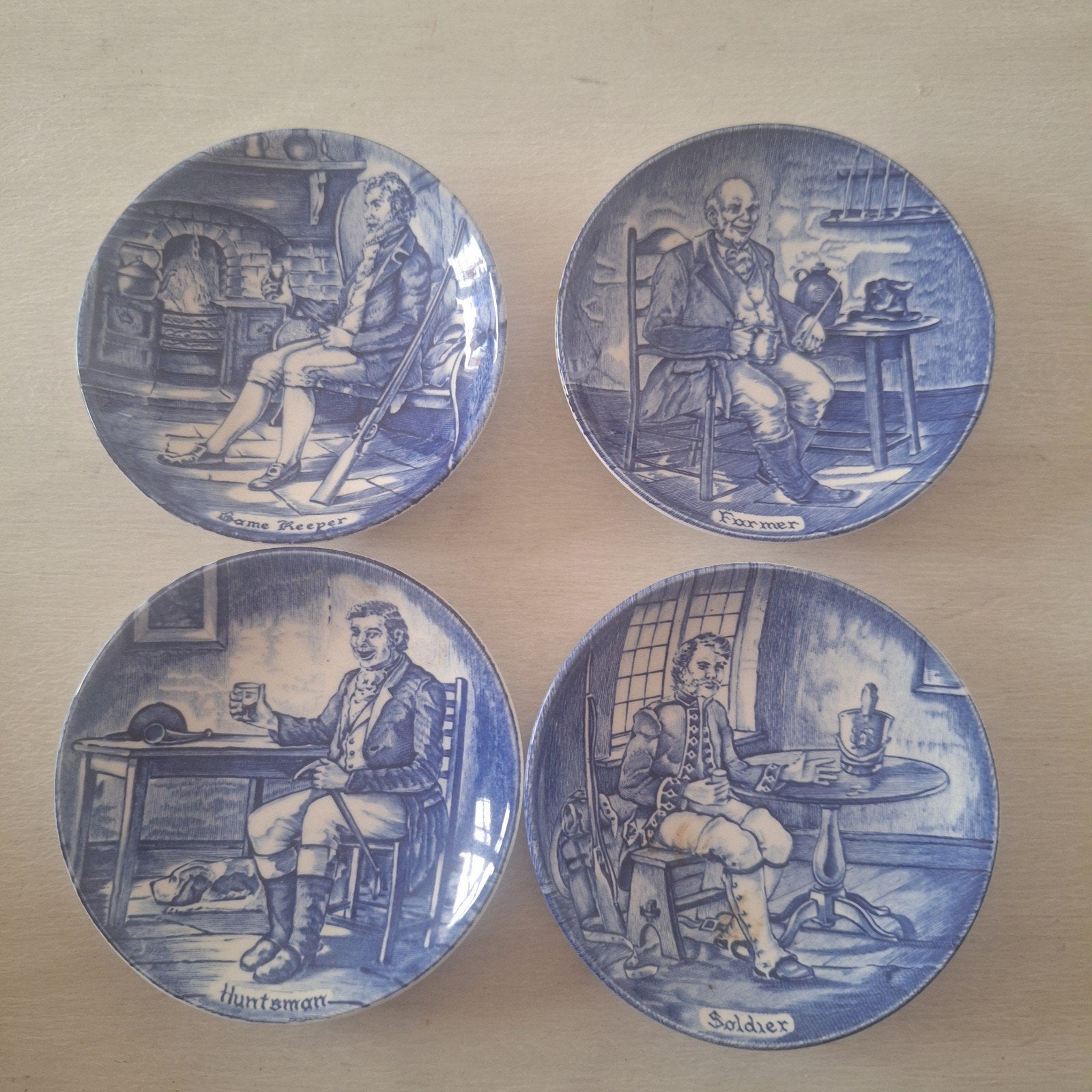 Set van 4 Old Chelsea Furnivals Limited decoratieve borden, Ophalen of Verzenden