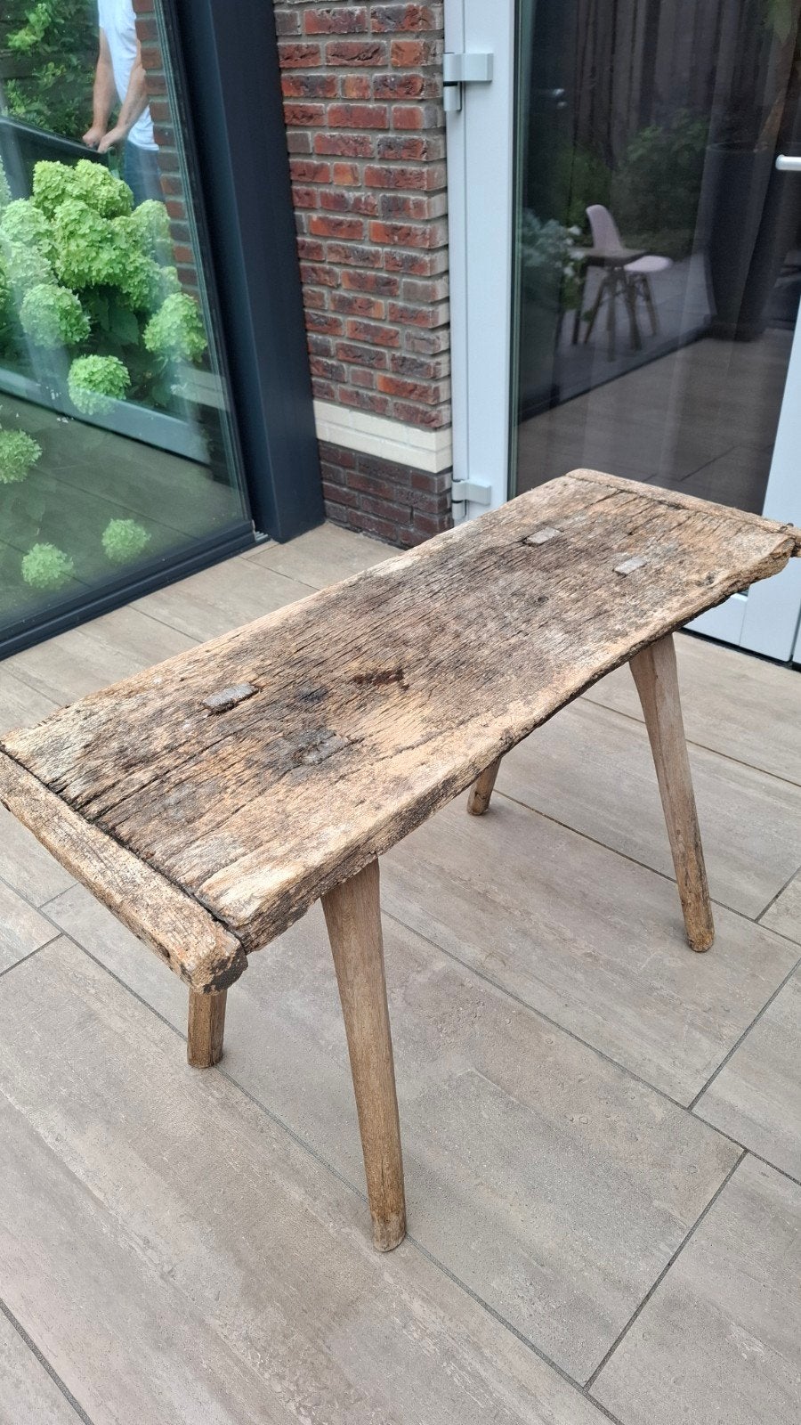 Oud houten bijzettafel / sidetable - 115x42x69 cm, Ophalen