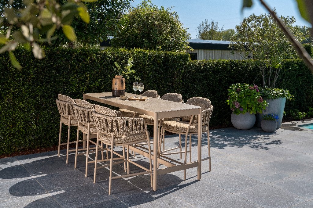 High diningset Calma - 4Seasons Outdoor, Kunststof, 6 zitplaatsen, Ophalen of Verzenden, Zo goed als nieuw