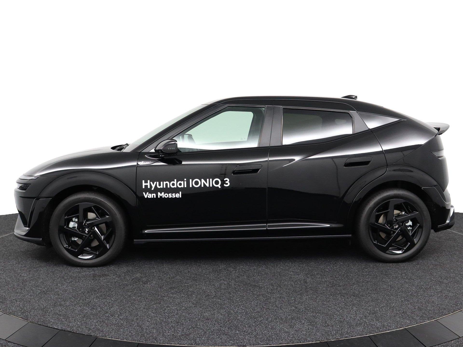 Hyundai IONIQ 3 N Line 61 kWh | 468 km WLTP | NIEUW ! |, Auto's, 136 pk, 750 kg, Alcantara, Zwart